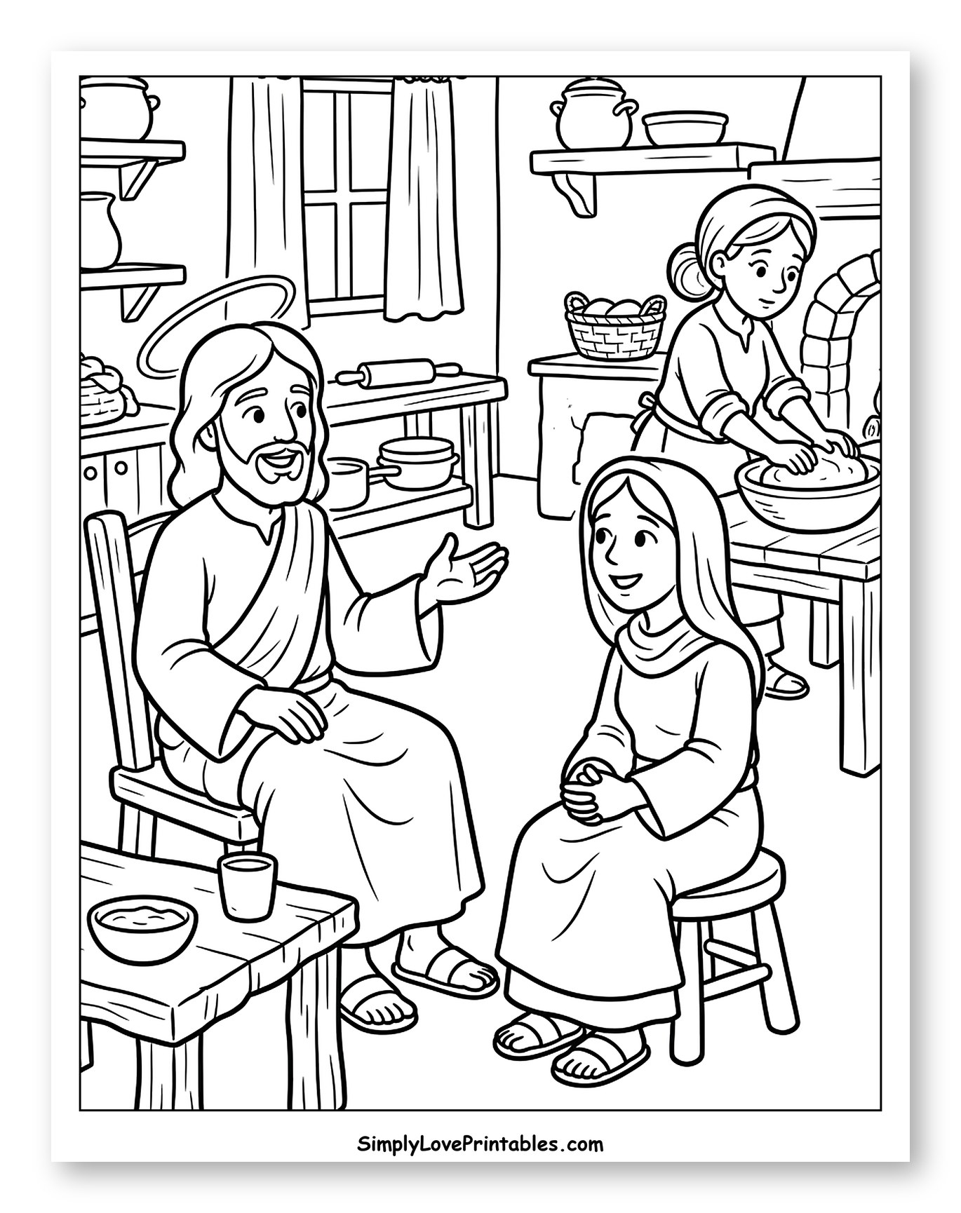 Jesus Visits Mary and Martha's Home