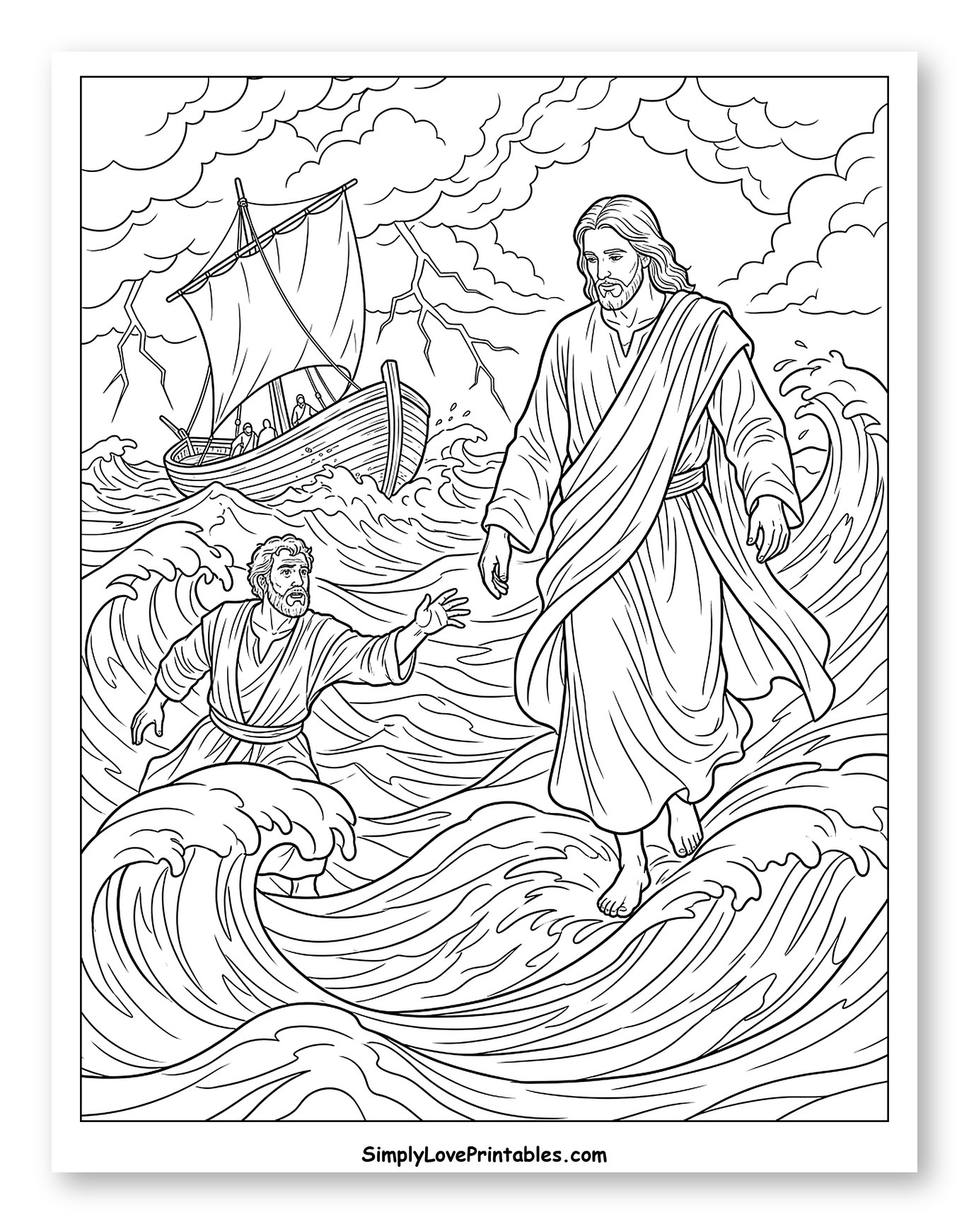 Jesus Walks on Water and Saves Peter