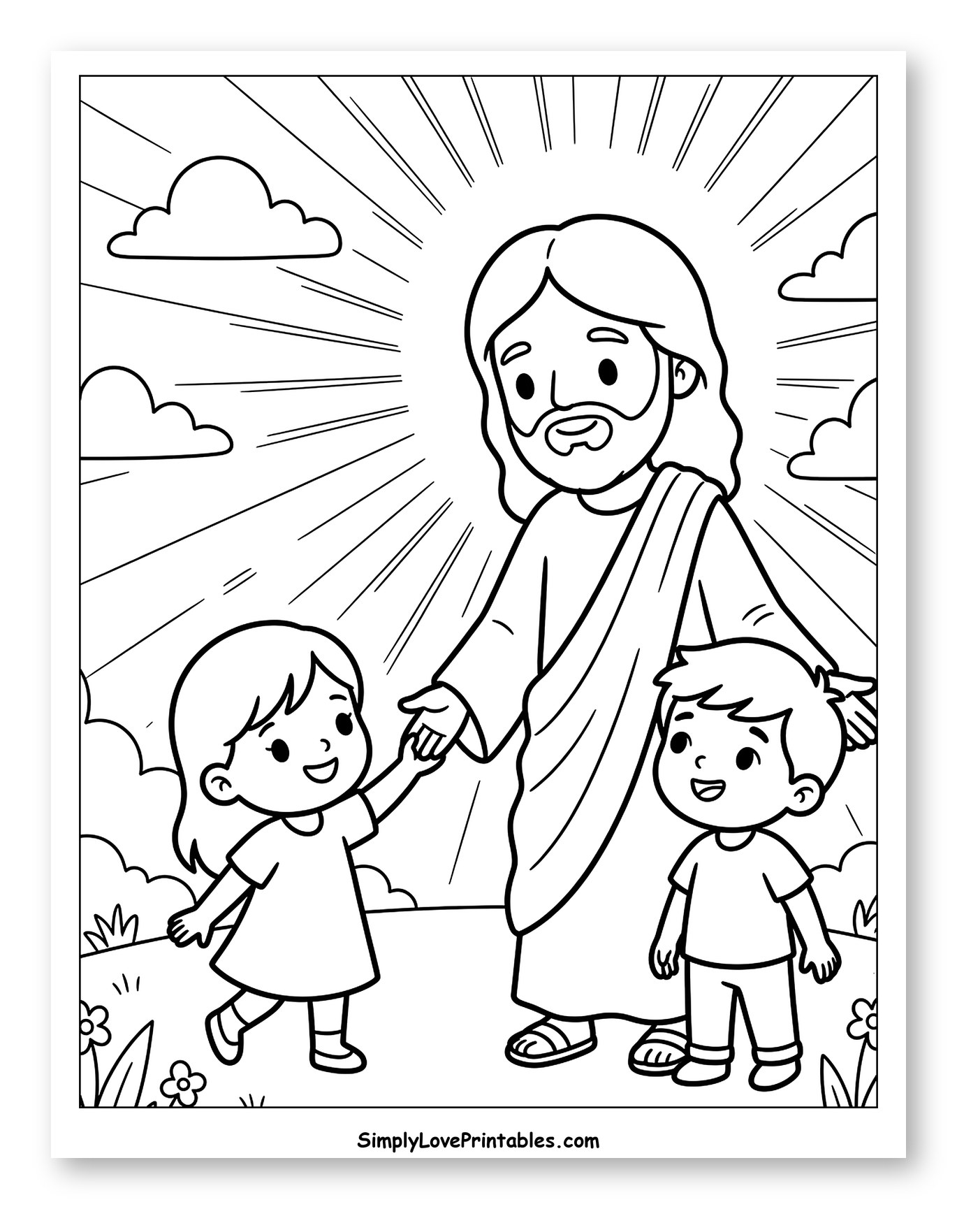Jesus Welcomes Two Joyful Children