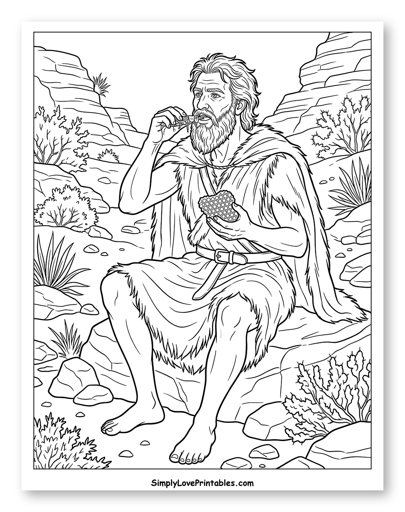 John the Baptist Eating Wild Honey and Locusts