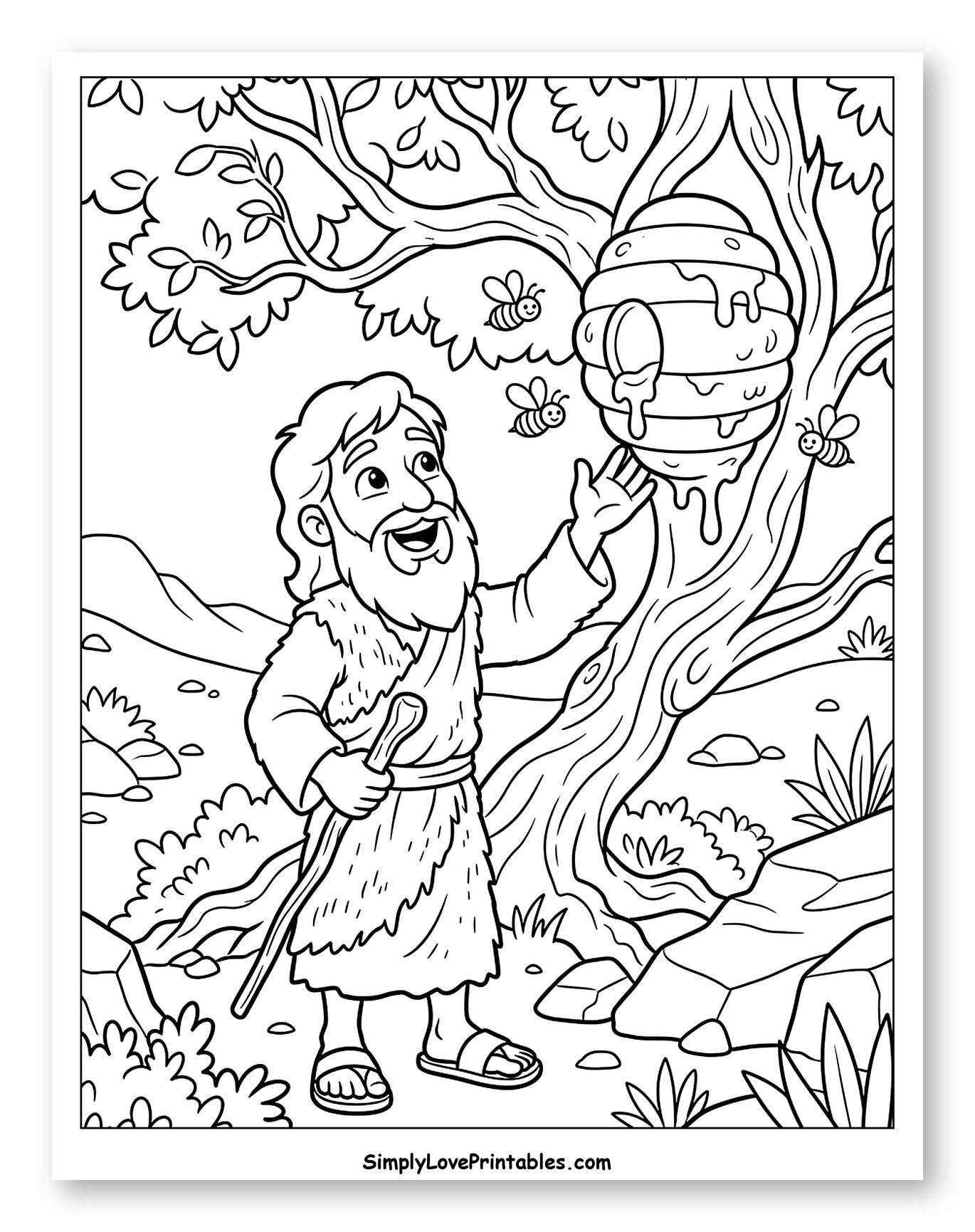 John the Baptist Finds a Beehive with Honey