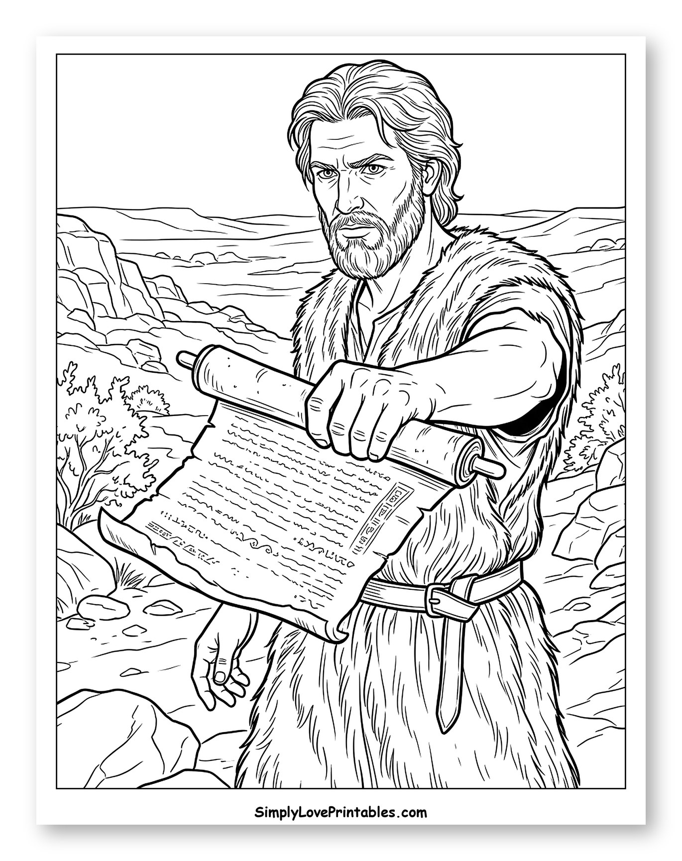 John the Baptist Holding a Scroll