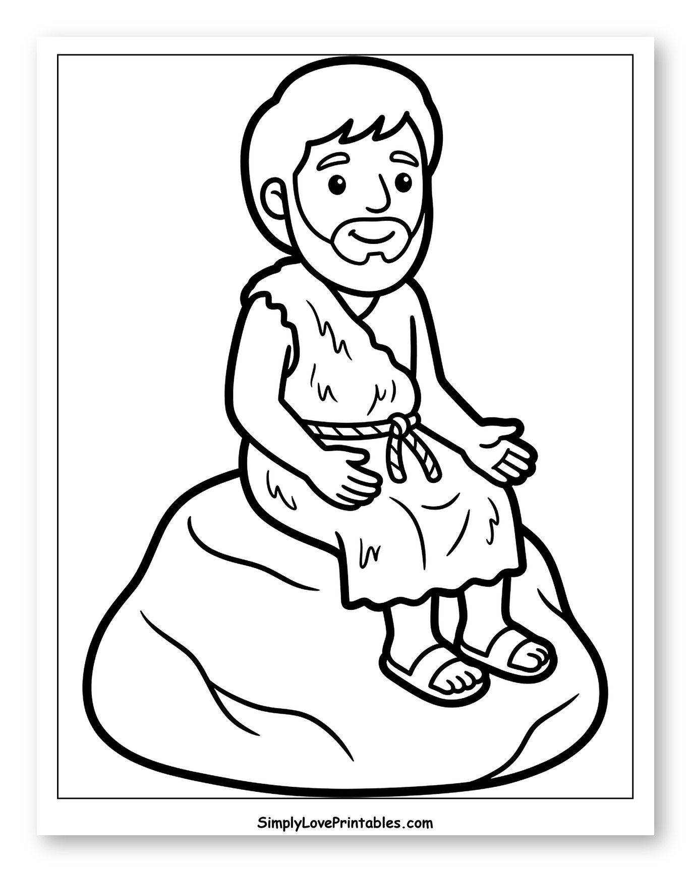 John the Baptist Sitting on a Rock