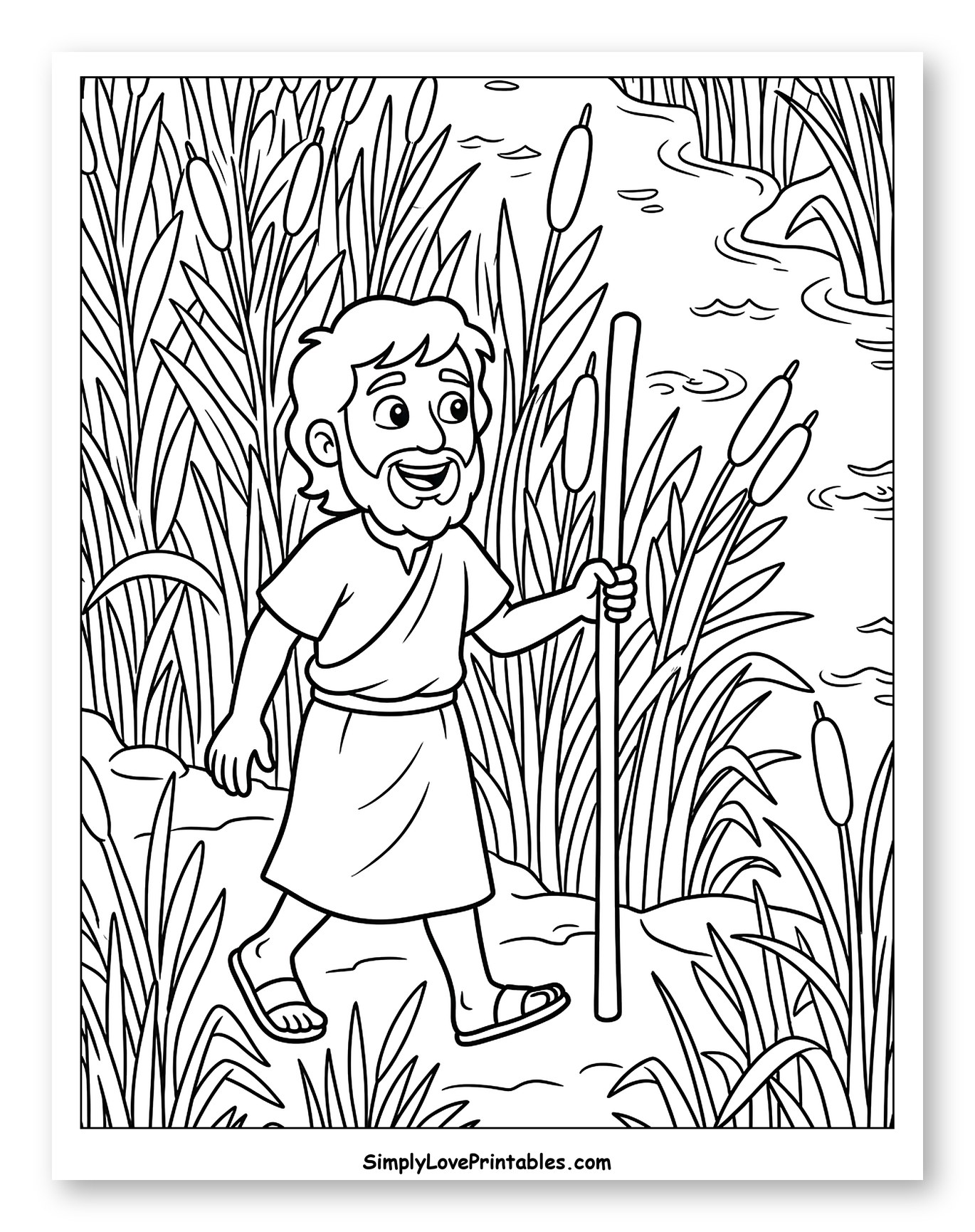 John the Baptist Walking Through Tall Reeds
