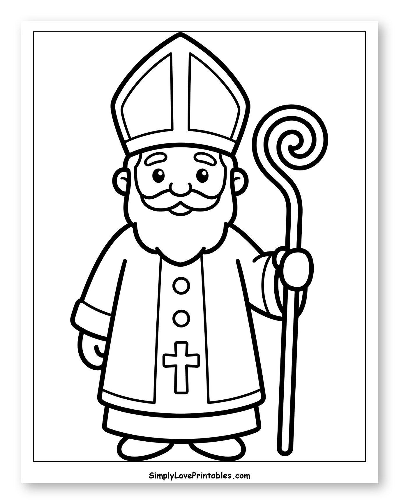Jolly St. Nicholas Wearing a Mitre