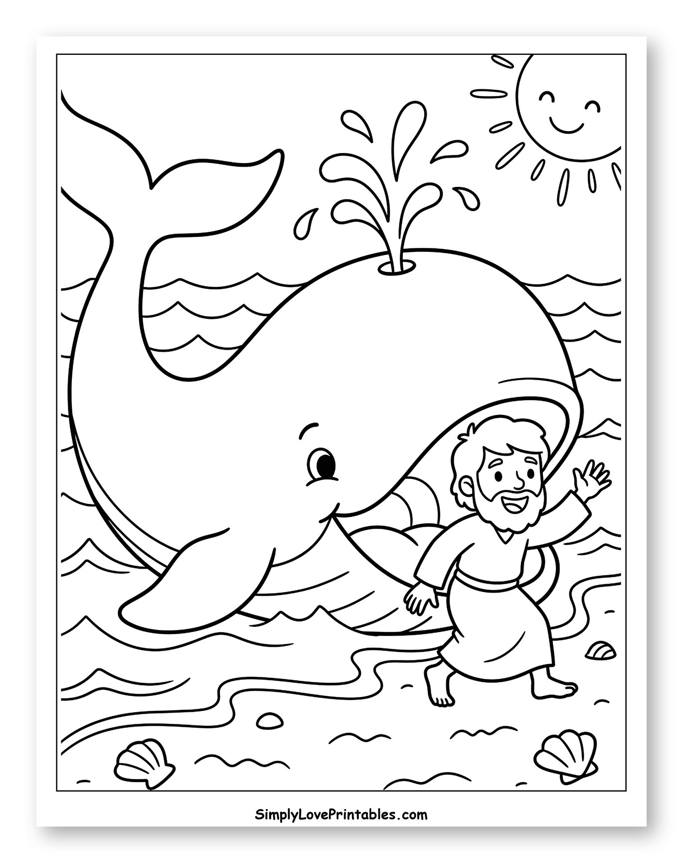 Jonah and the Friendly Whale by the Sea