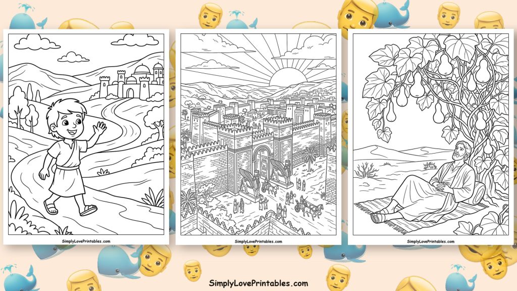 Jonah And The Whale coloring pages featured image