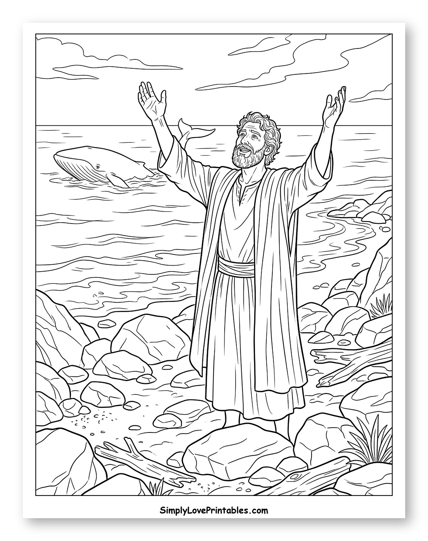 Jonah Praising God by the Ocean