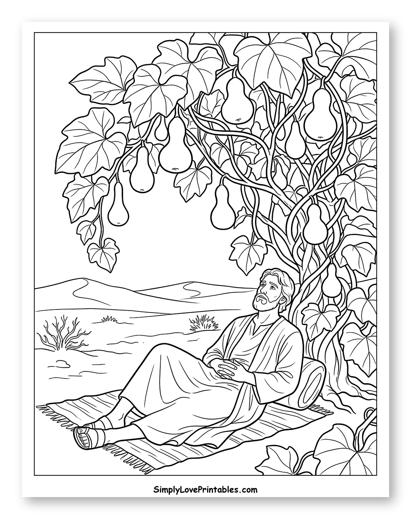 Jonah Resting Under a Gourd Plant