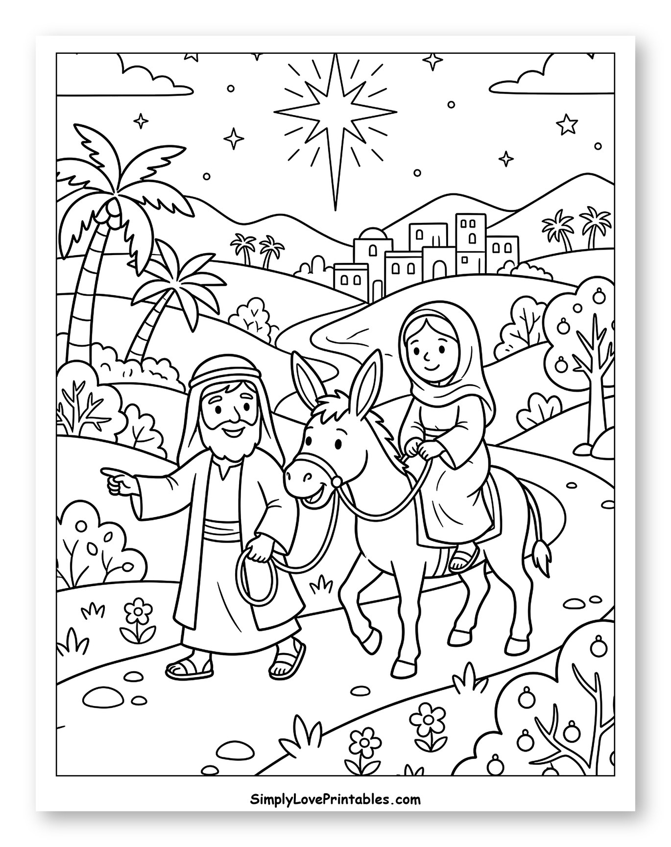 Joseph and Mary Journey to Bethlehem