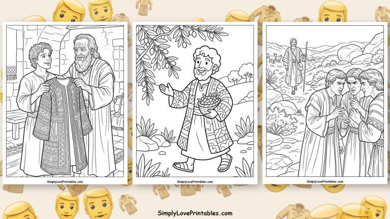 Joseph And The Coat Of Many Colors coloring pages featured image