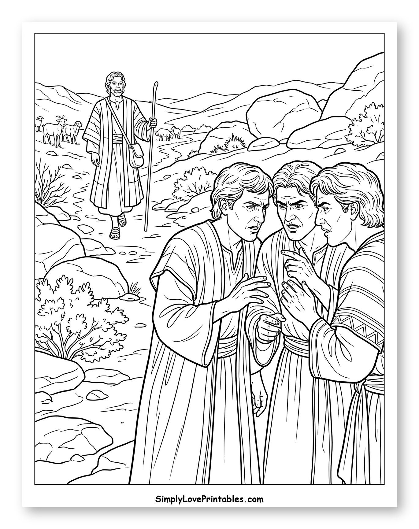 Joseph's Brothers Discussing His Arrival to Color
