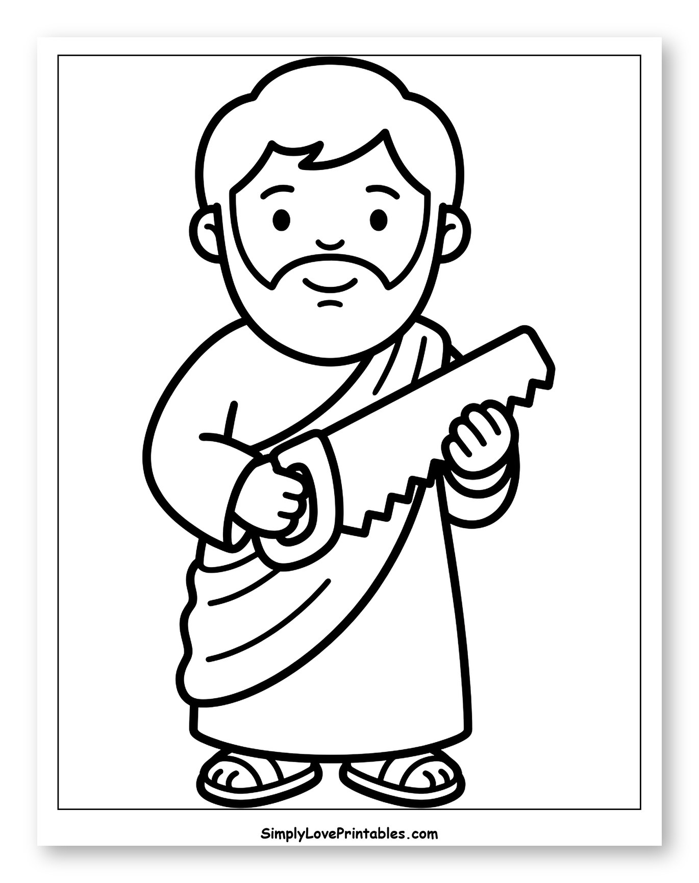 Joseph the Carpenter with Saw