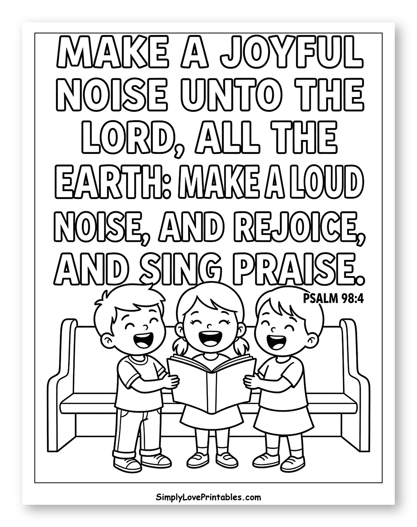 Joyful Children Singing Praise