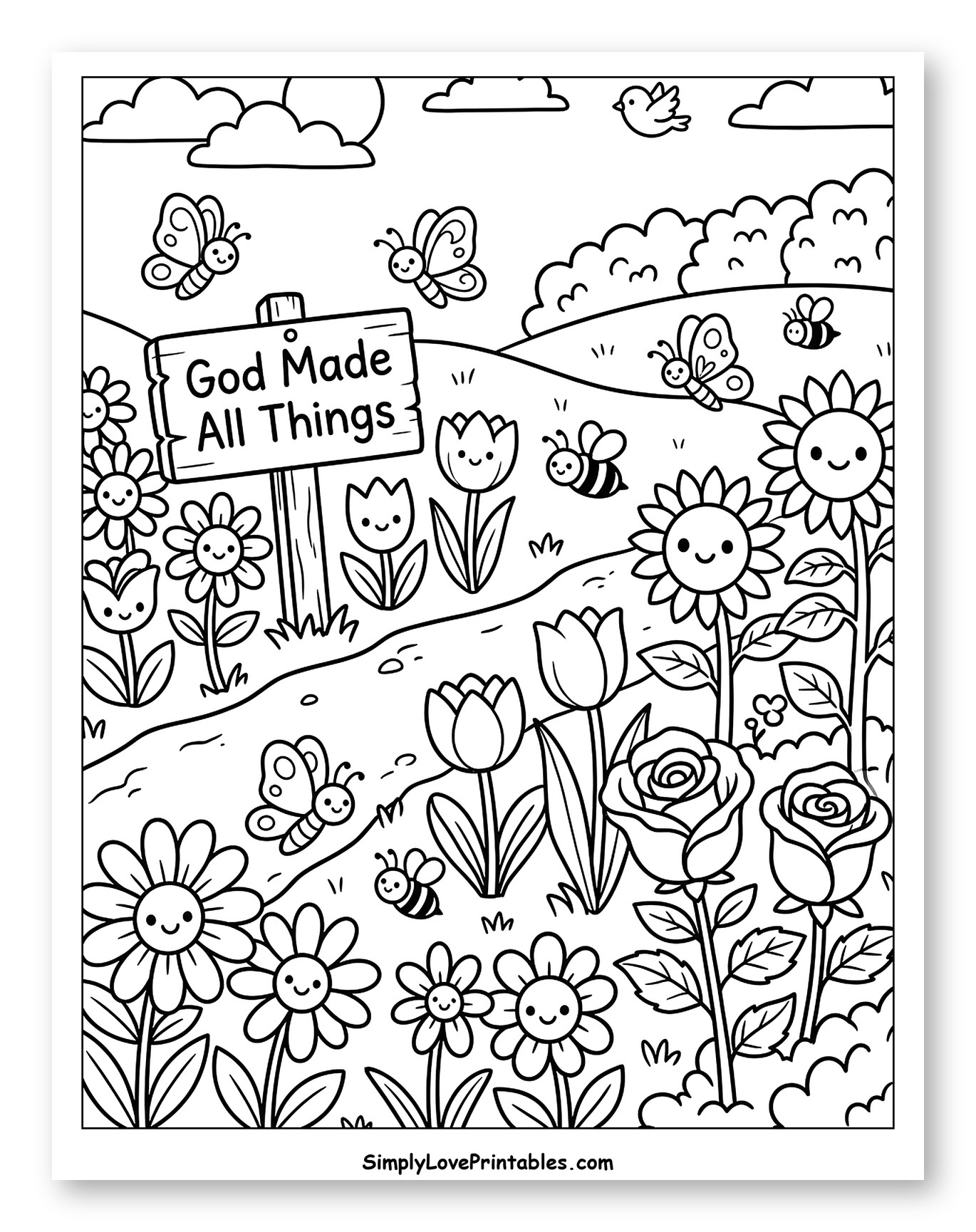 Joyful Nature Scene with God's Creation