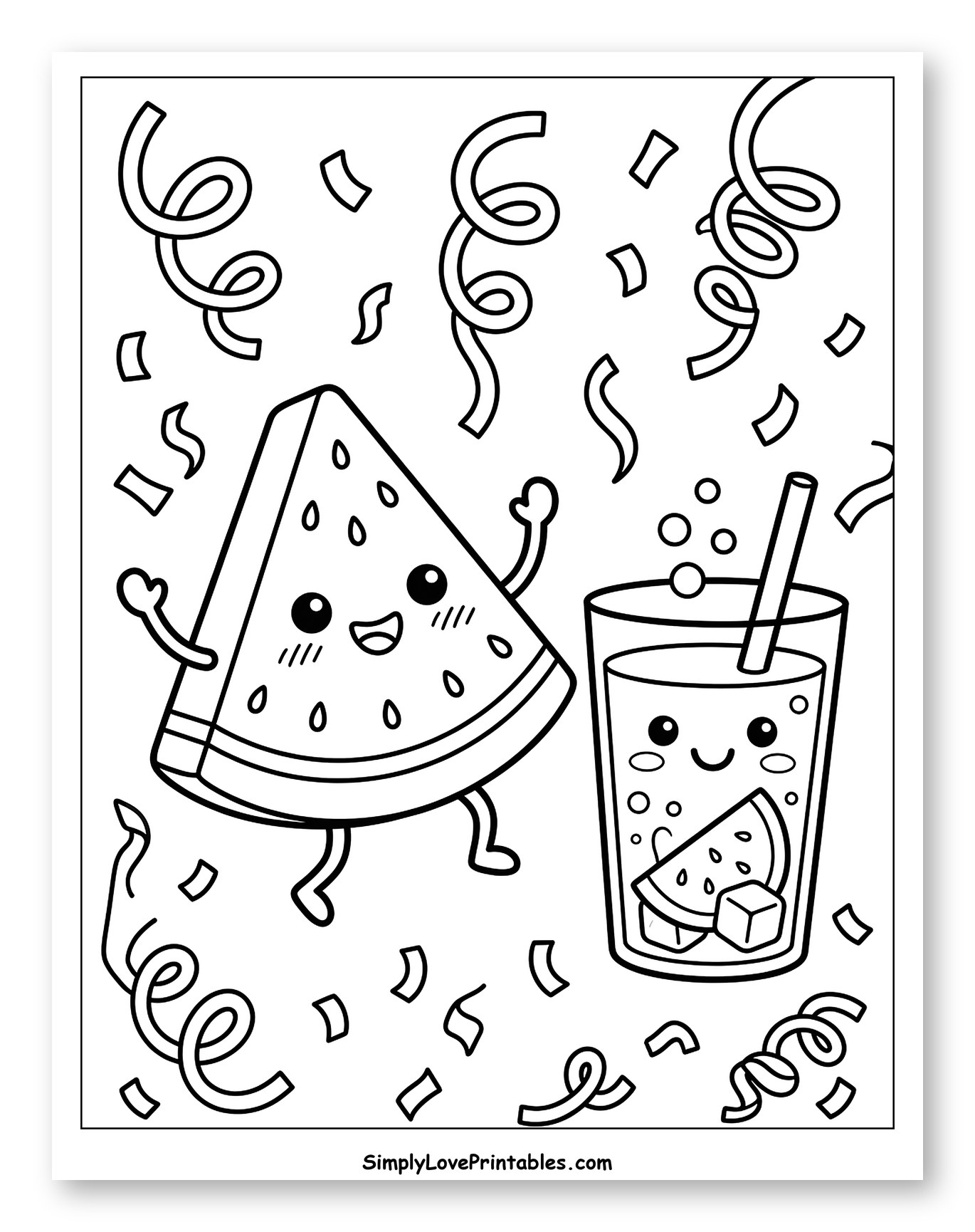 Joyful Watermelon Slice and Drink Celebration