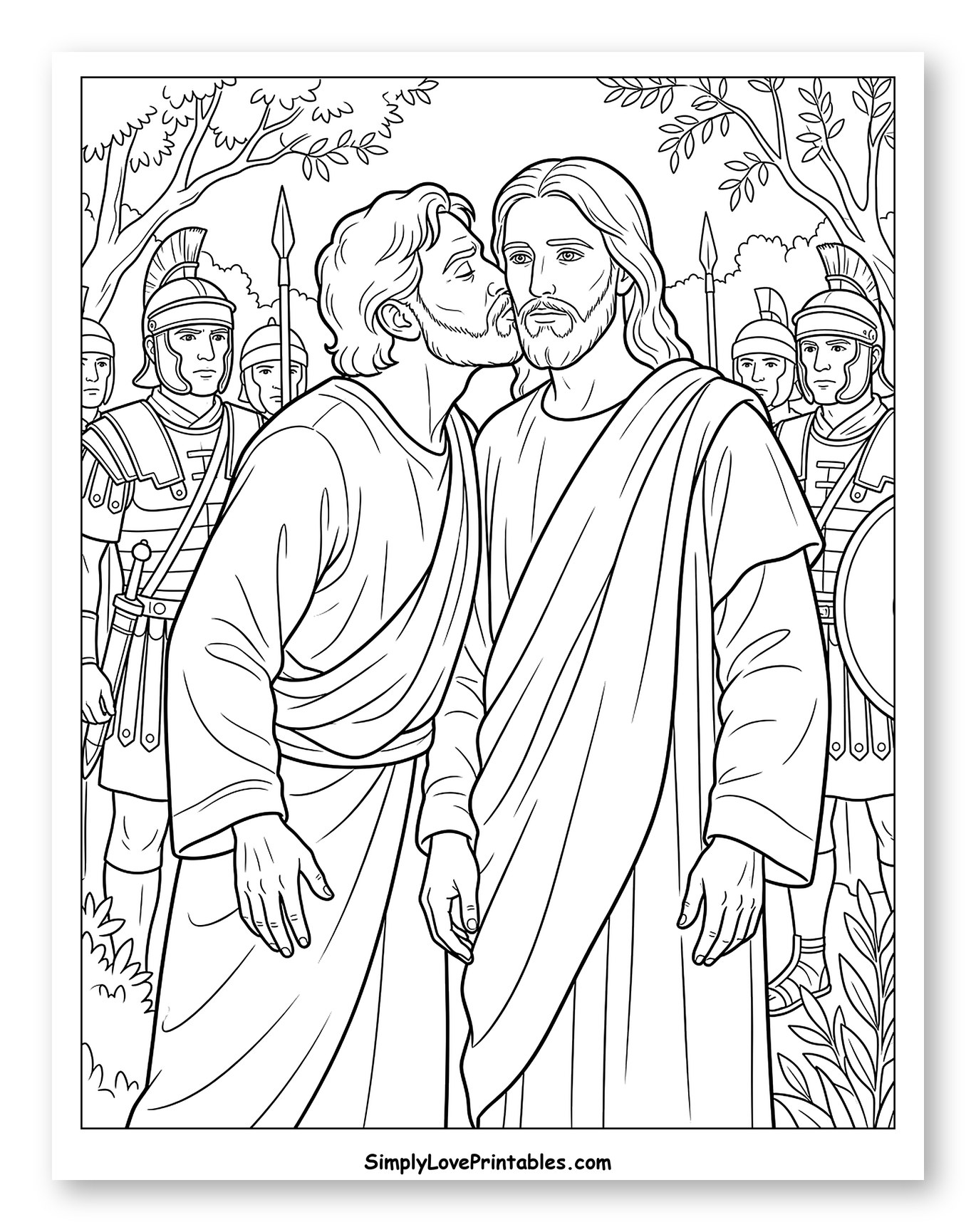 Judas's Betrayal of Jesus with a Kiss