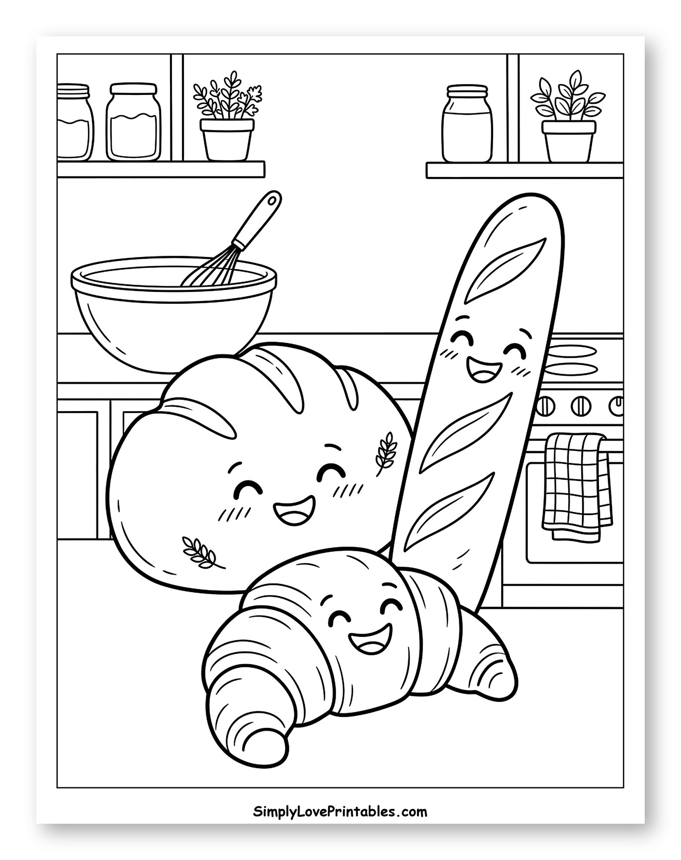 Kawaii Baked Goods in a Kitchen