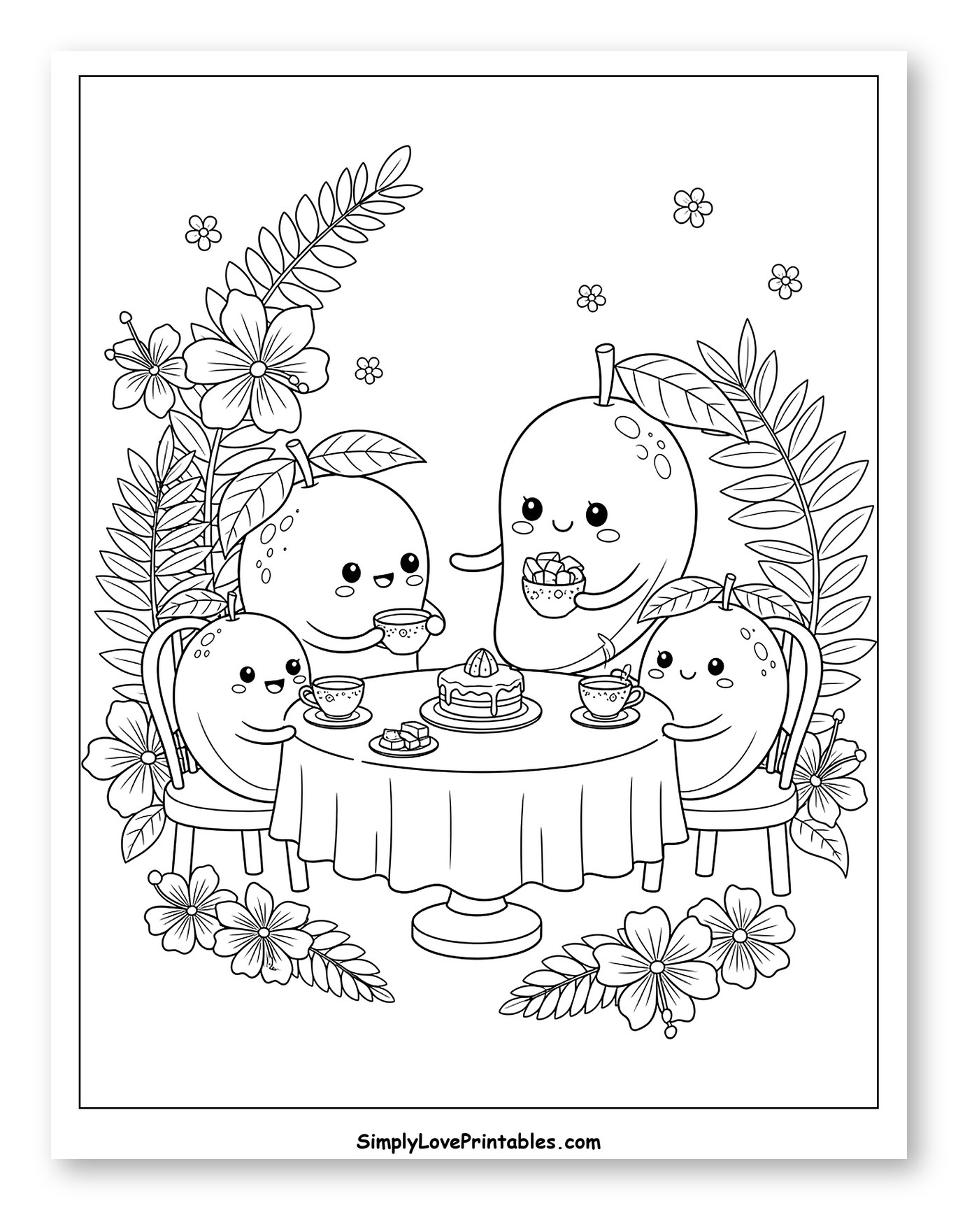 Kawaii Mangoes at a Garden Tea Party