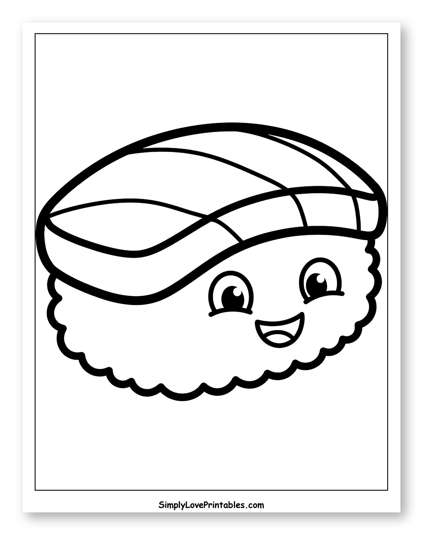 Kawaii Sushi with a Friendly Face