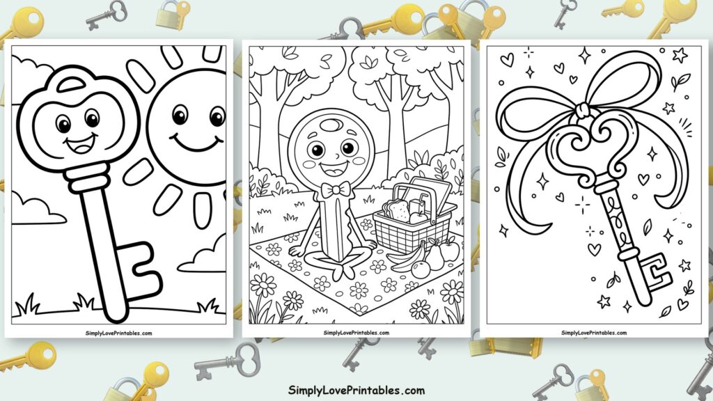 key coloring pages featured image