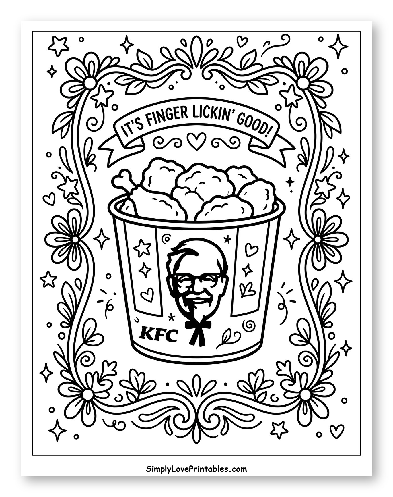 KFC Bucket with Colonel Sanders Portrait
