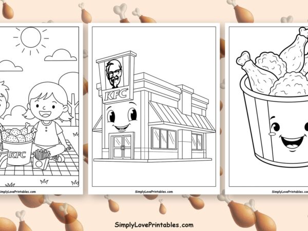 KFC coloring pages featured image