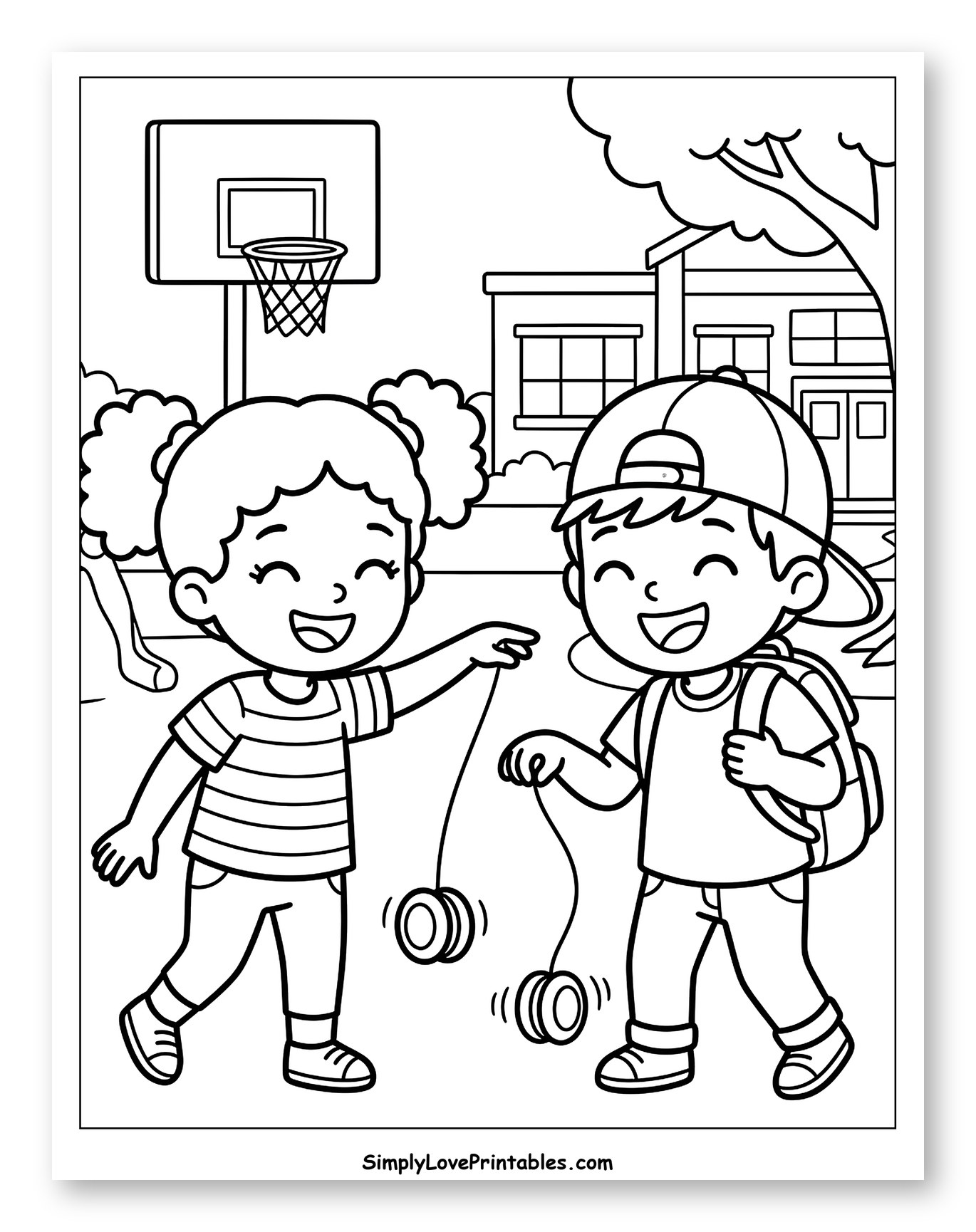 Kids Playing Yoyo in a Park