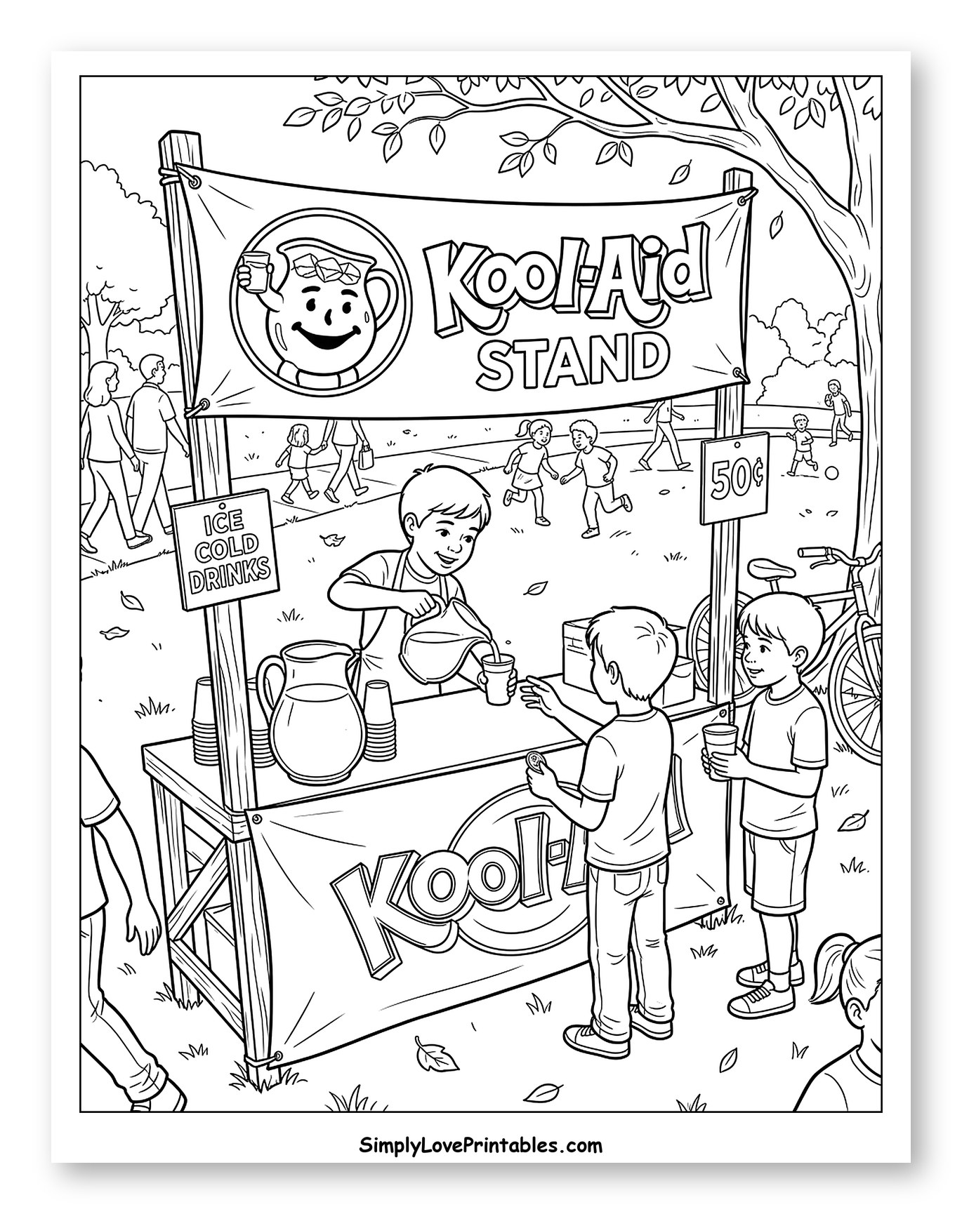 Kids Selling Kool-Aid at a Stand
