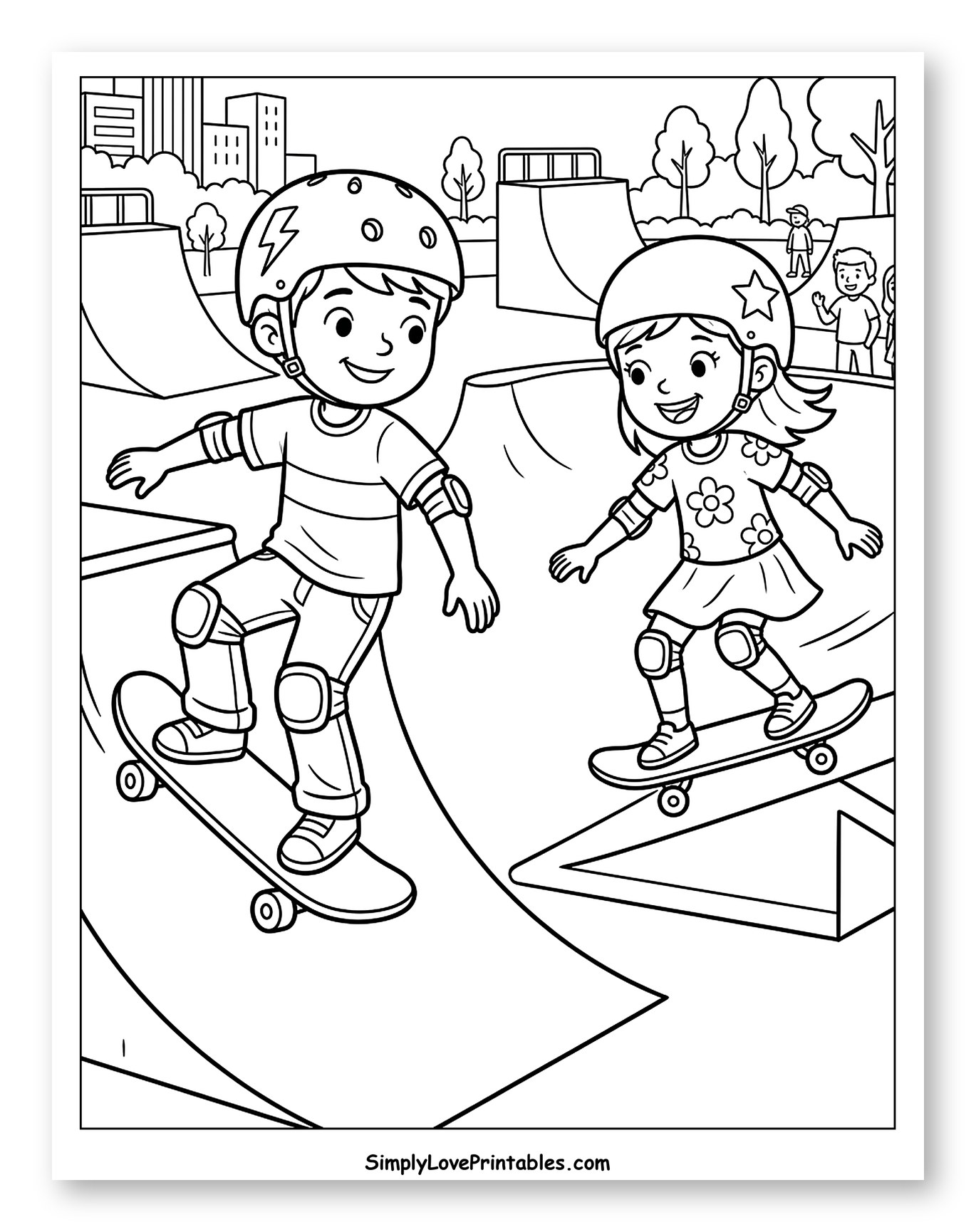 Kids Skateboarding at a Busy Skatepark