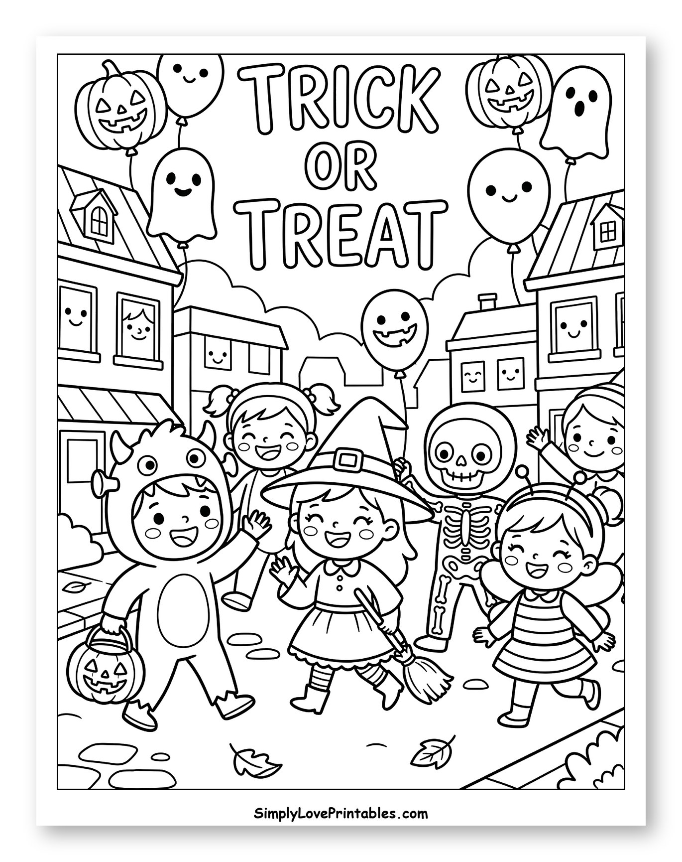 Kids Trick or Treating on Halloween