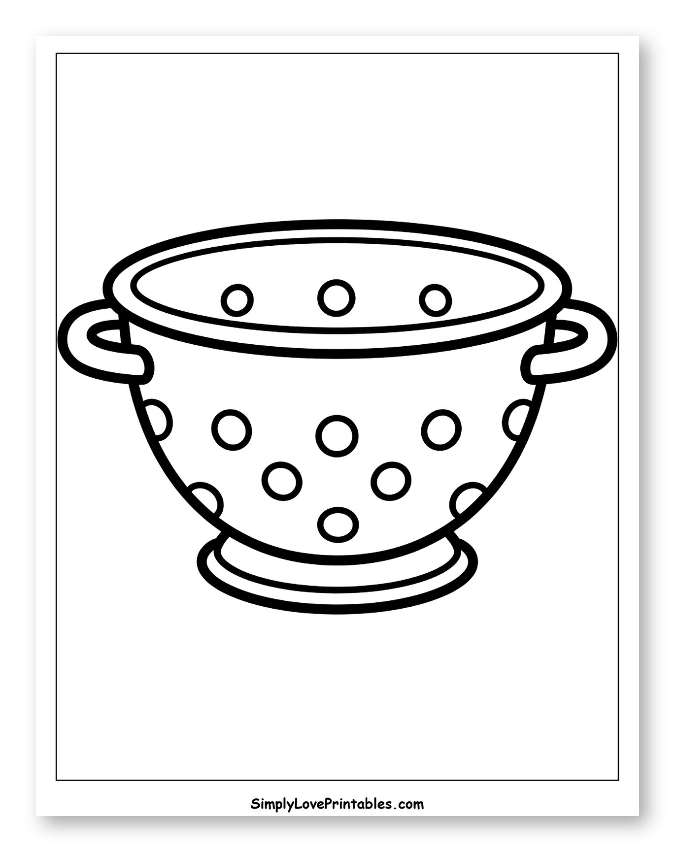 Kitchen Colander with Handles and Holes