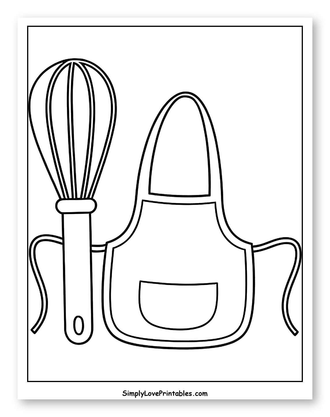 Kitchen Whisk and Chef's Apron