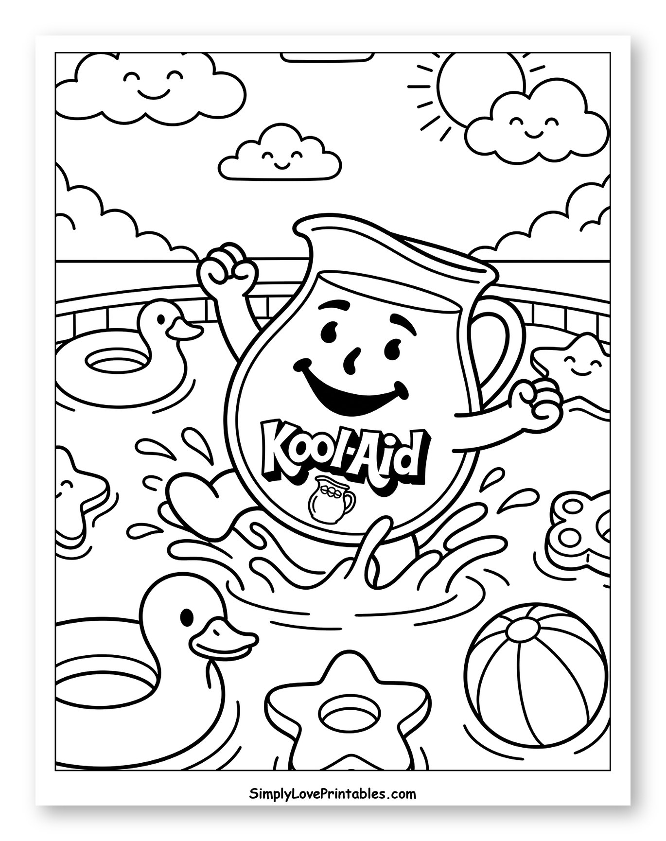 Kool-Aid Man Splashing in a Pool