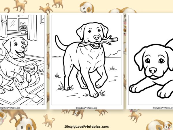 Labrador coloring pages featured image