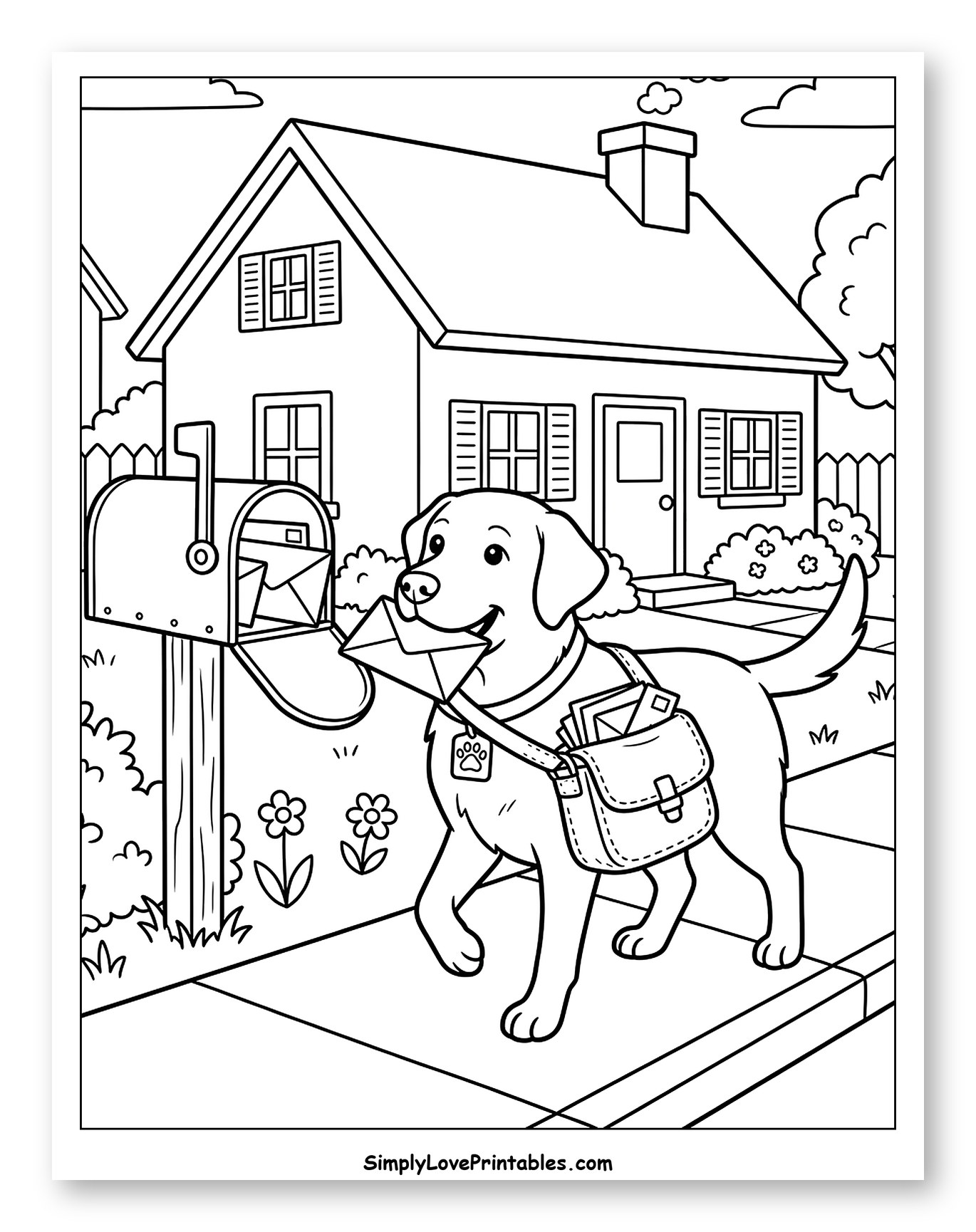 Labrador Dog Delivering Mail