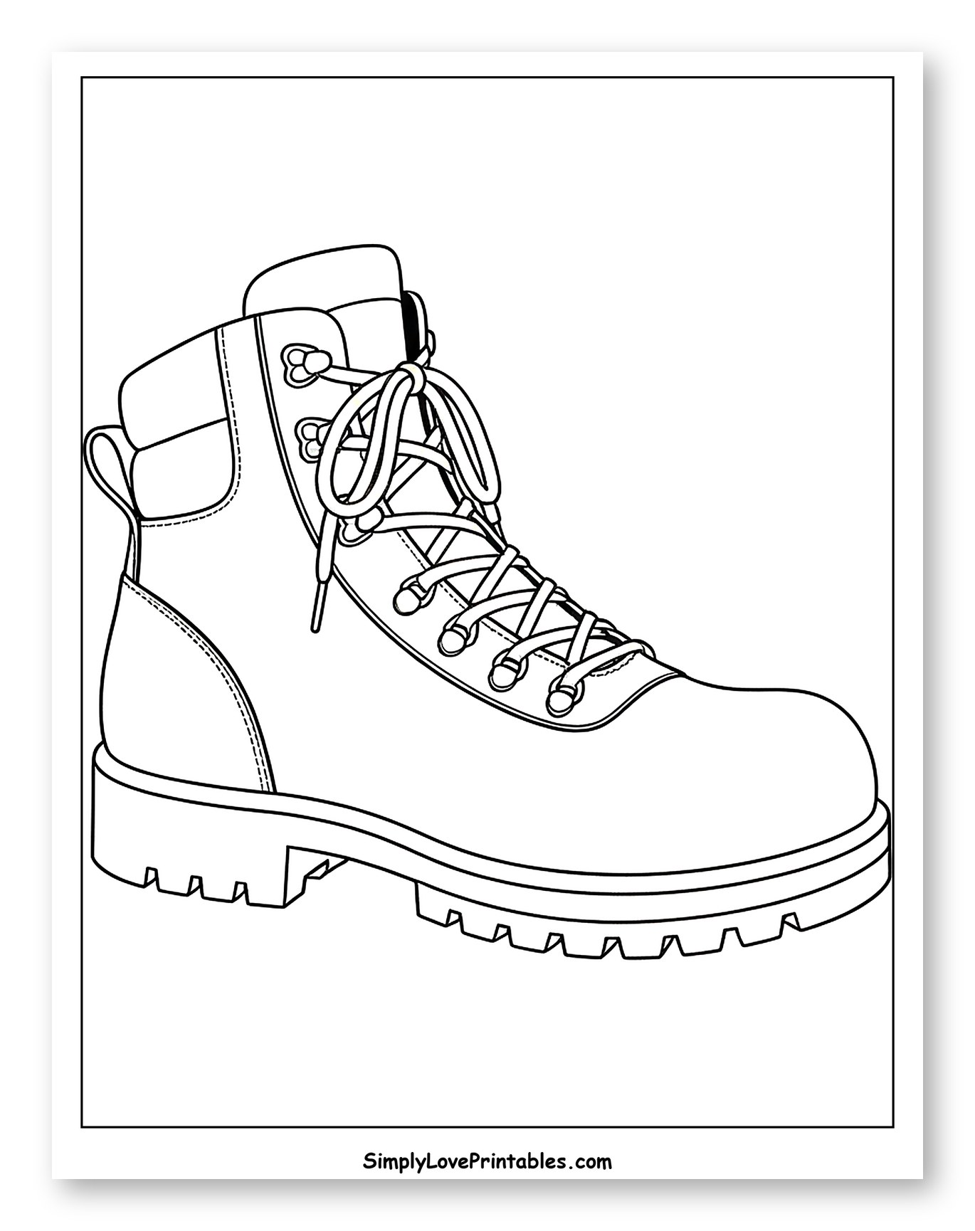 Lace-Up Work Boot with Thick Sole to Color for Toddlers