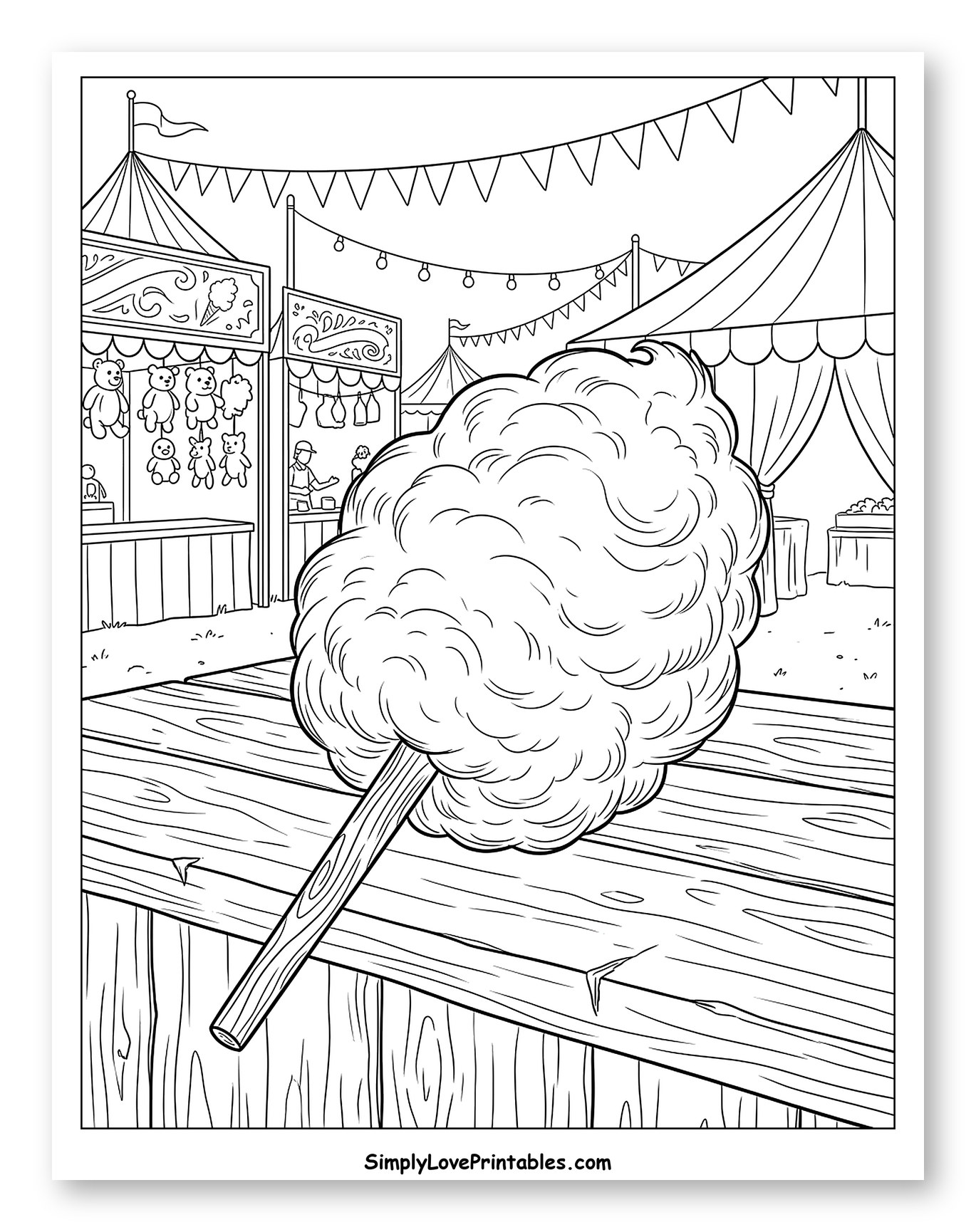 Large Cotton Candy at the Fairground