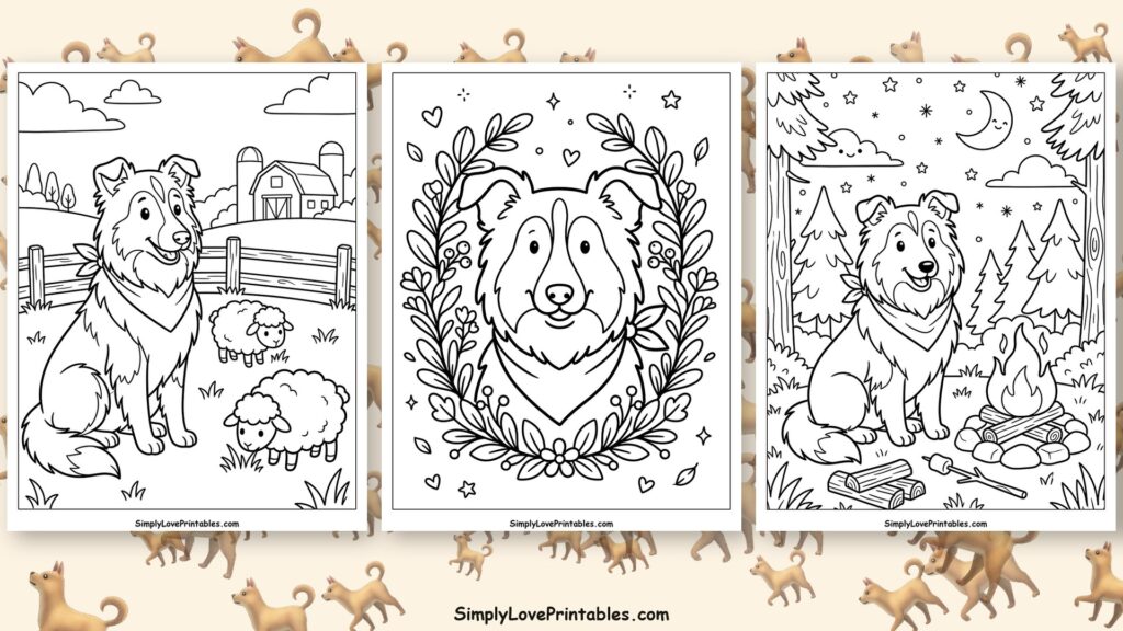 lassie dog coloring pages featured image