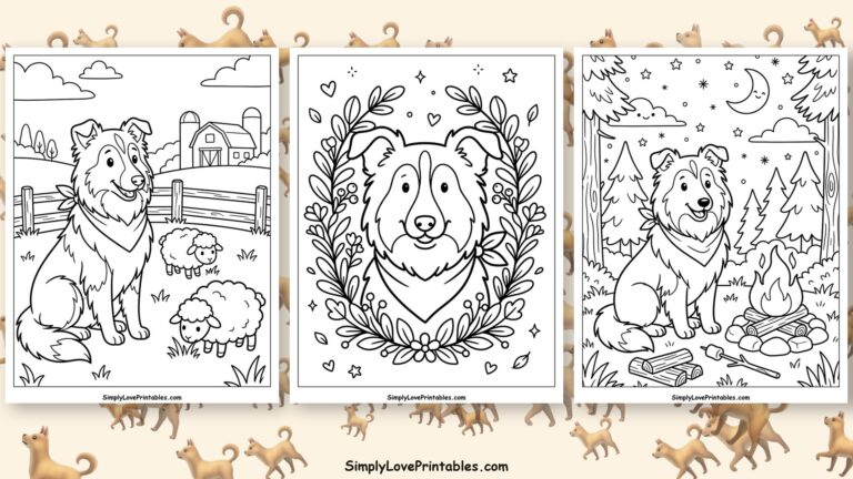 lassie dog coloring pages featured image
