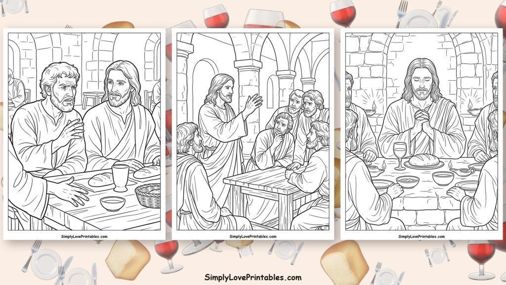 Last Supper coloring pages featured image