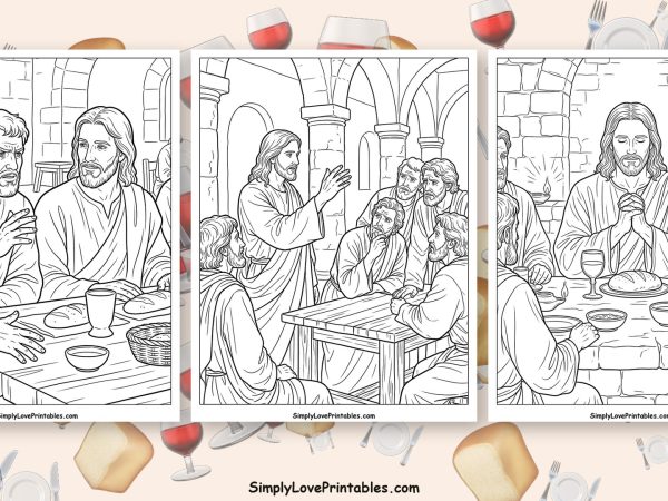 Last Supper coloring pages featured image