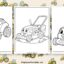 Lawn mower coloring pages featured image