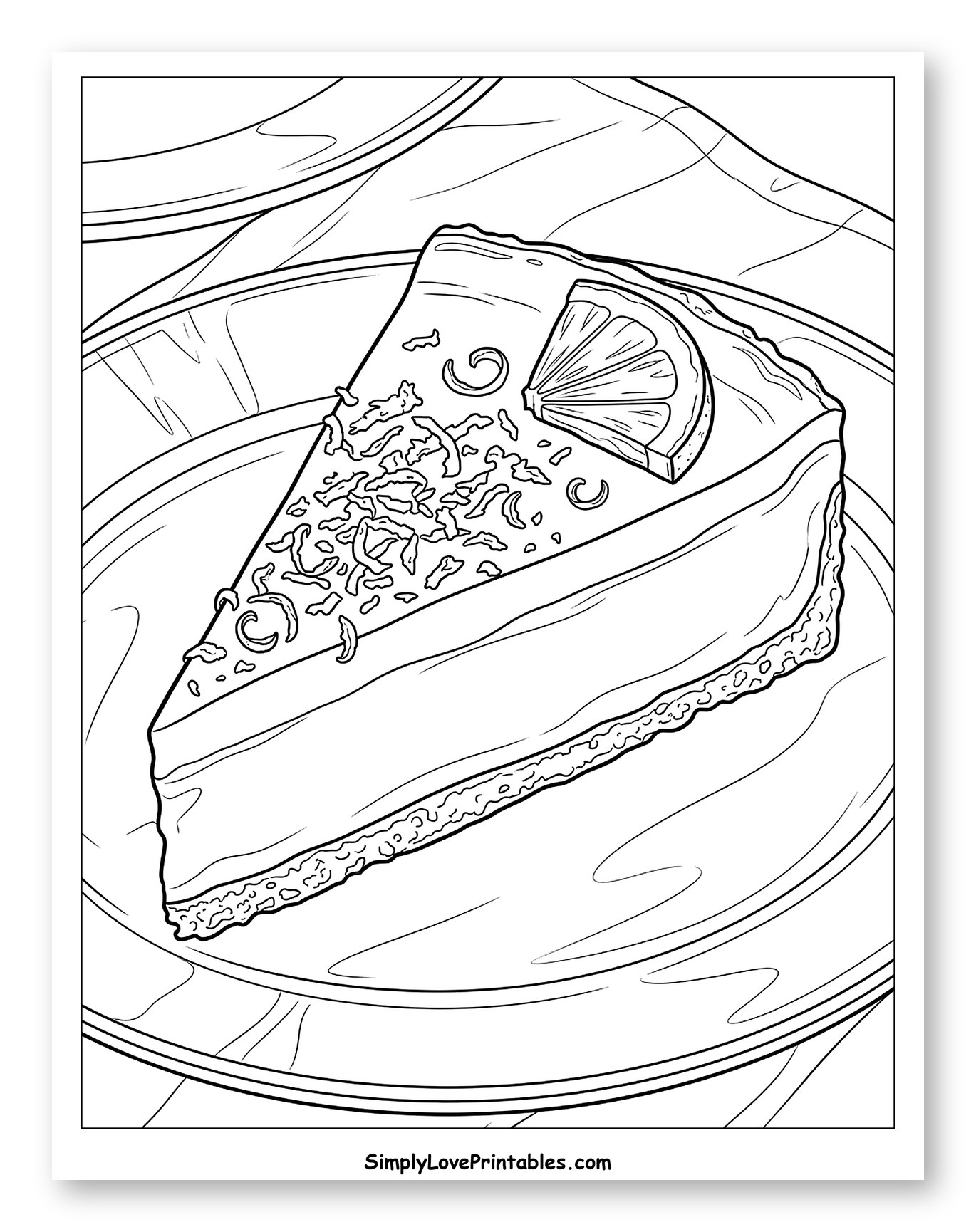 Lemon Cheesecake Slice on a Plate