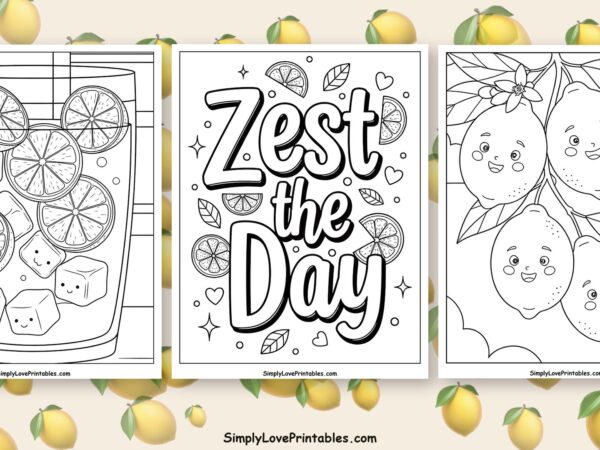 Lemon coloring pages featured image