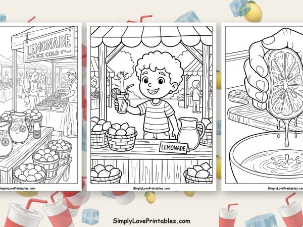 Lemonade coloring pages featured image