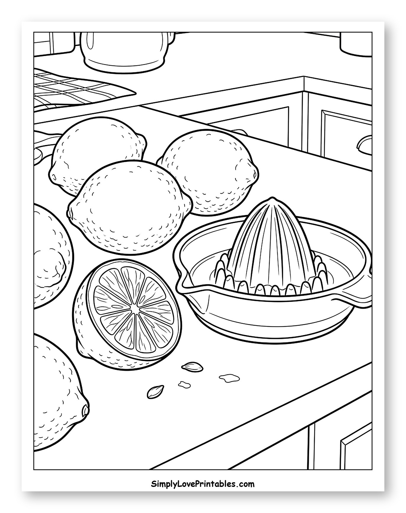 Lemons and Juicer on a Kitchen Counter to Color
