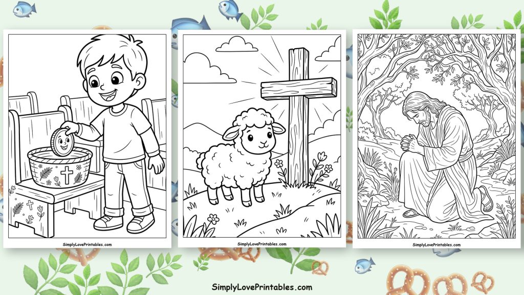 Lent coloring pages featured image