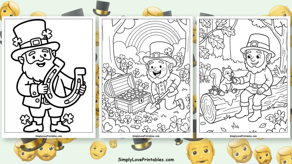 Leprechaun coloring pages featured image