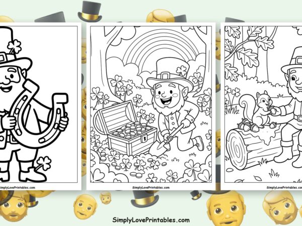 Leprechaun coloring pages featured image